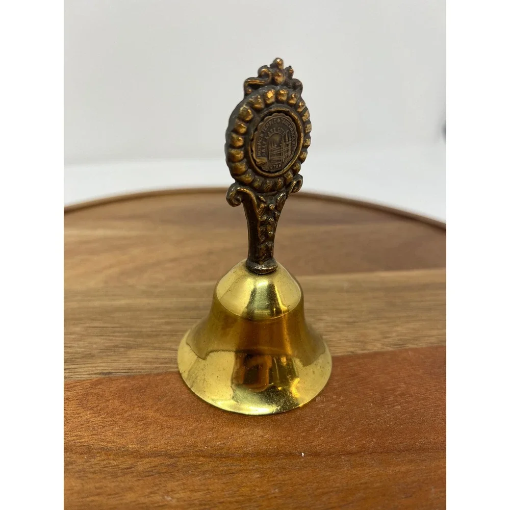 Vintage Brass Bell Ornate Handle Decorative Desk‎ Bell Tabletop